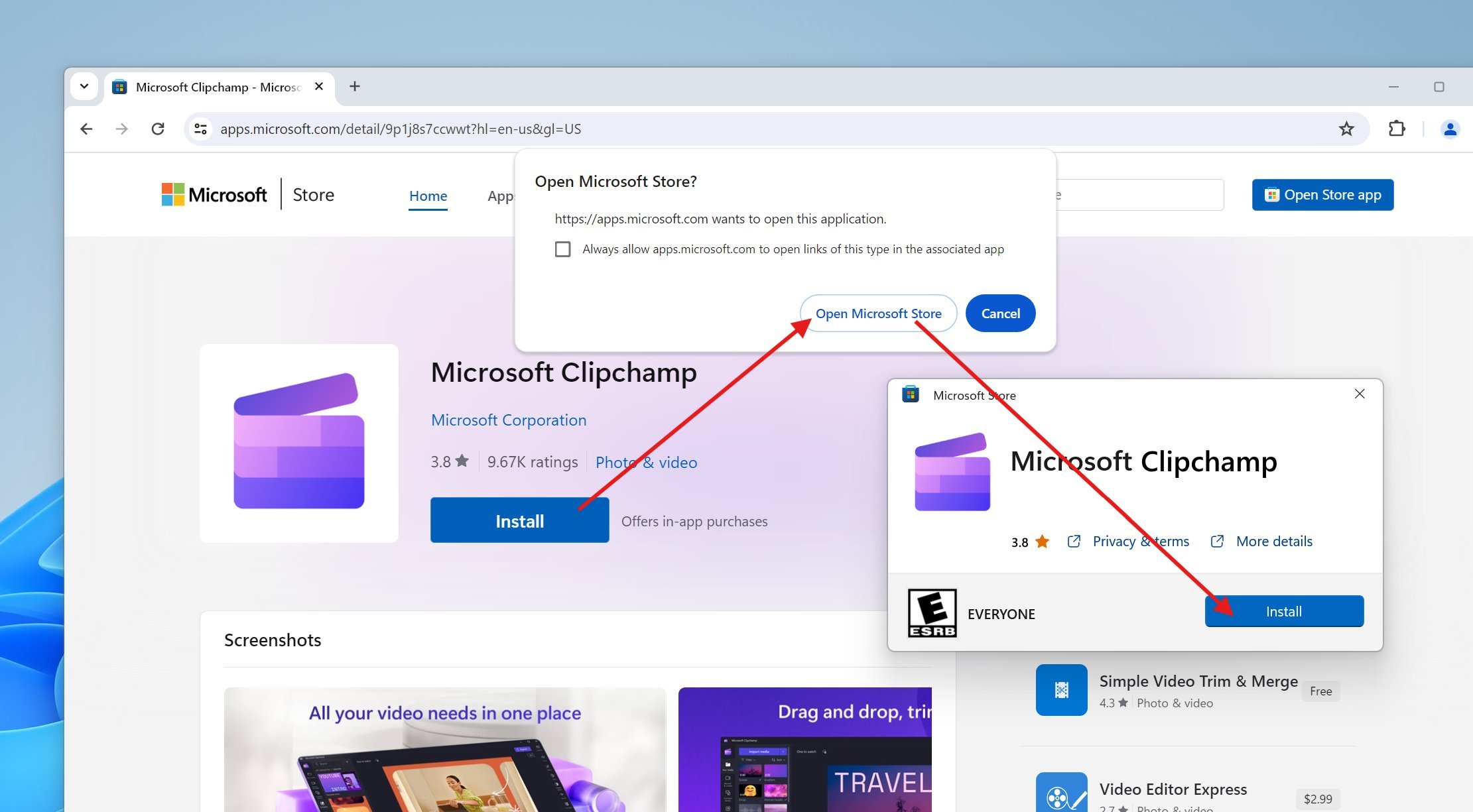 Microsoft Store pozwala ściągnąć exe