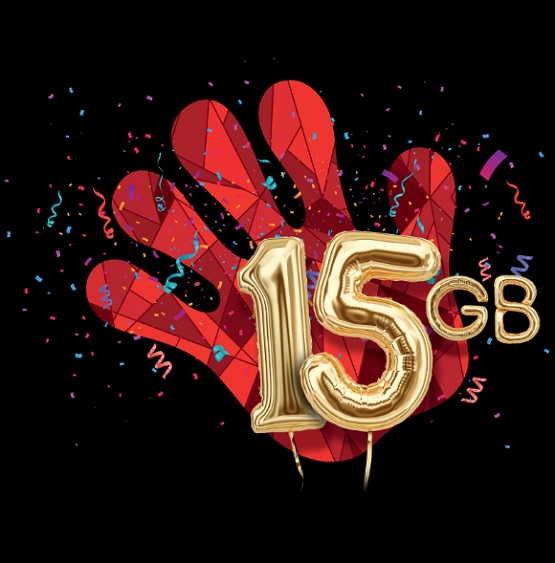 15 GB za darmo na 15 urodziny Heyah
