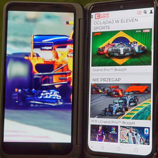 IPLA i Eleven Sports to pierwsze polskie aplikacje wykorzystujące dwa ekrany LG G8X ThinQ Dual Screen