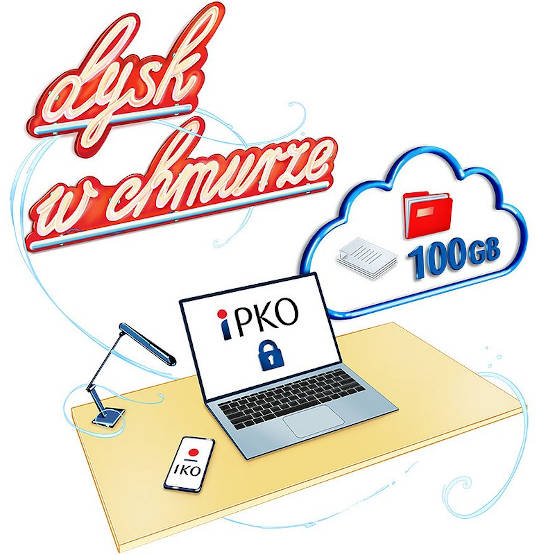 PKO Bank Polski udostępnia dysk w chmurze 100 GB