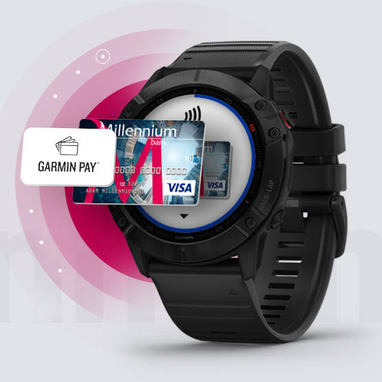 Bank Millennium udostępnił płatności Garmin Pay i zwiększa limity do 100 zł