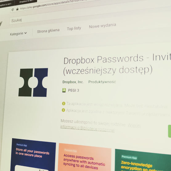 Dropbox pracuje nad menedżerem haseł