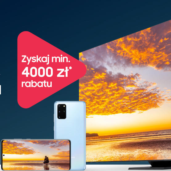 Samsung: promocja na telewizor QLED 8K i smartfon Galaxy S20+. Minimum 4 tysiące rabatu