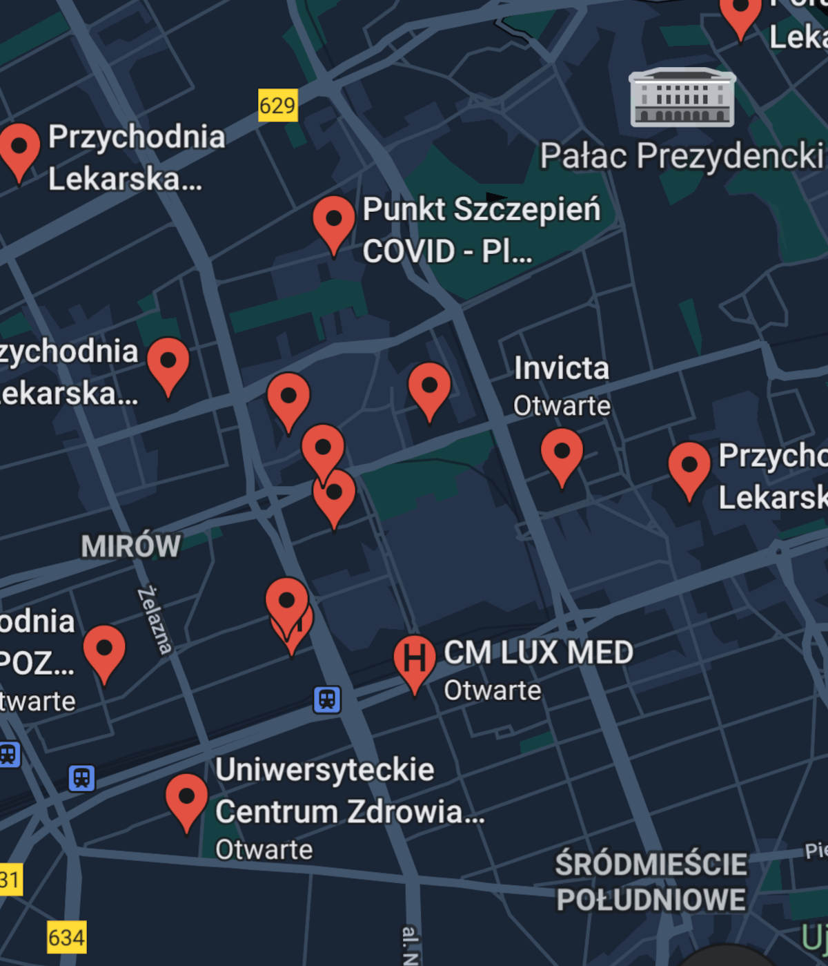 Na Mapach Google znajdziesz teraz punkty szczepień
