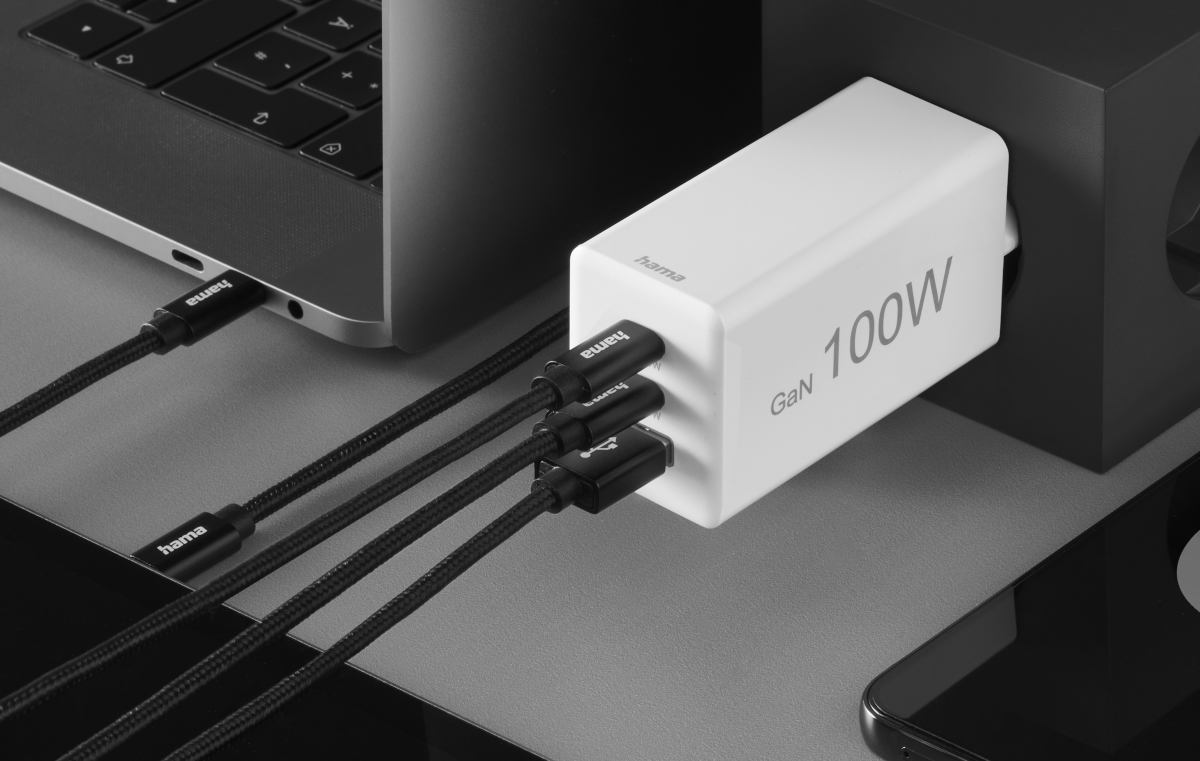 Hama wprowadza trzyportową ładowarkę GaN o mocy 100 W