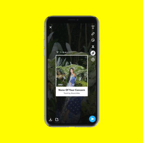 Muzykę z Tidala można teraz udostępniać w aplikacji Snapchat