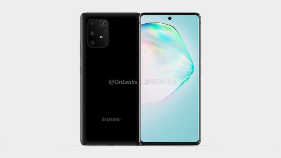 Samsung Galaxy A91 na renderach 360 stopni - bezramkowy wyświetlacz i potrójny lub poczwórny aparat z tyłu