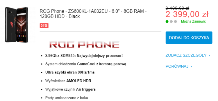 Asus ROG Phone promocja