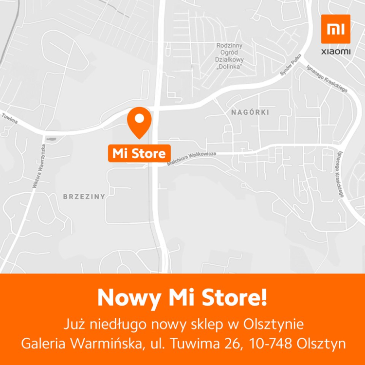 Xiaomi Mi Store w Olsztynie, mapa