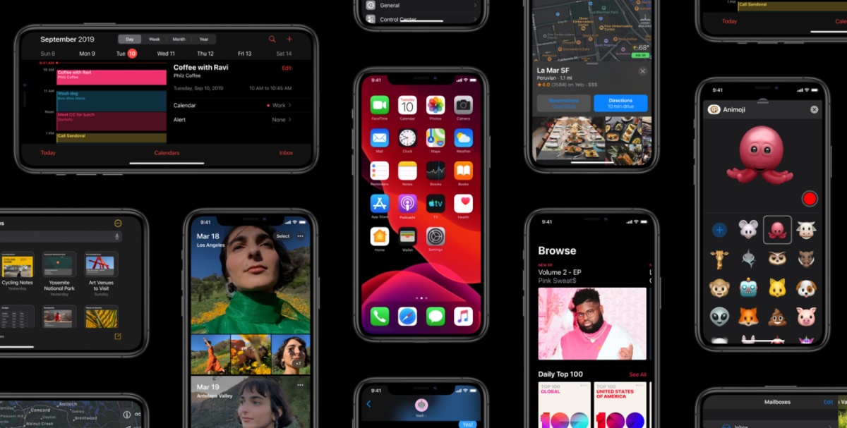 Apple iOS 13 zrzuty ekranu