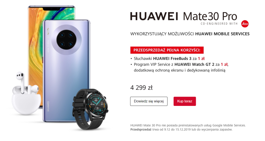 Huawei Mate 30 Pro przedsprzedaż oferta