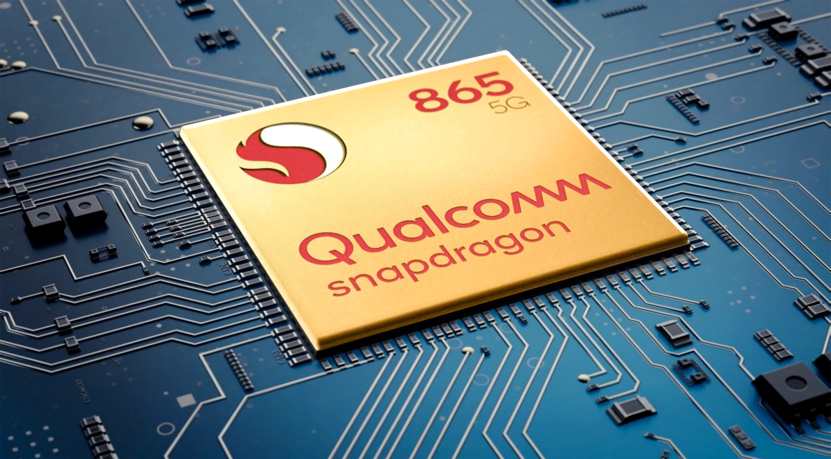 Qualcomm Snapdragon 865 na płytce drukowanej