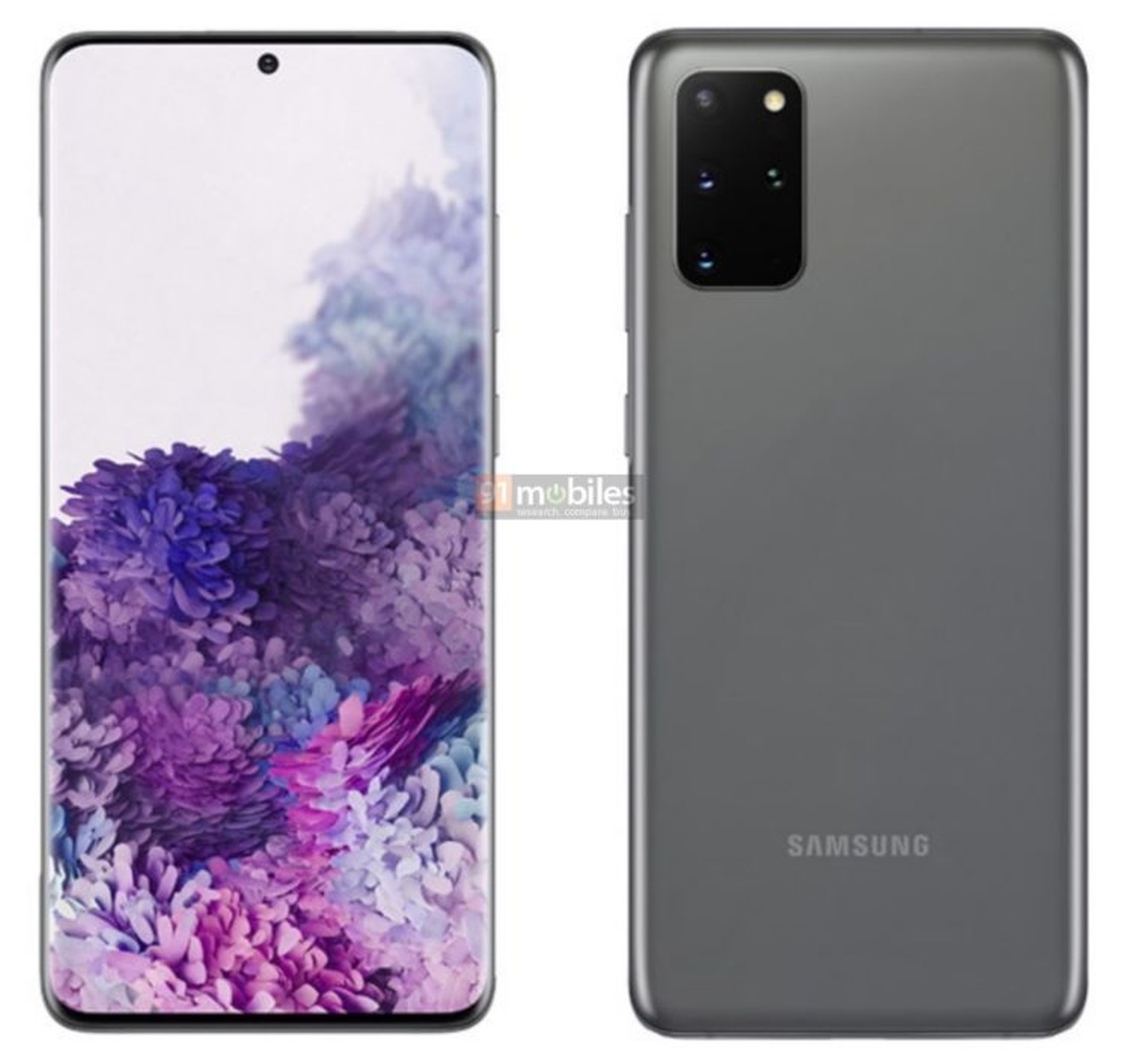 Samsung Galaxy S20+ oficjalne rendery