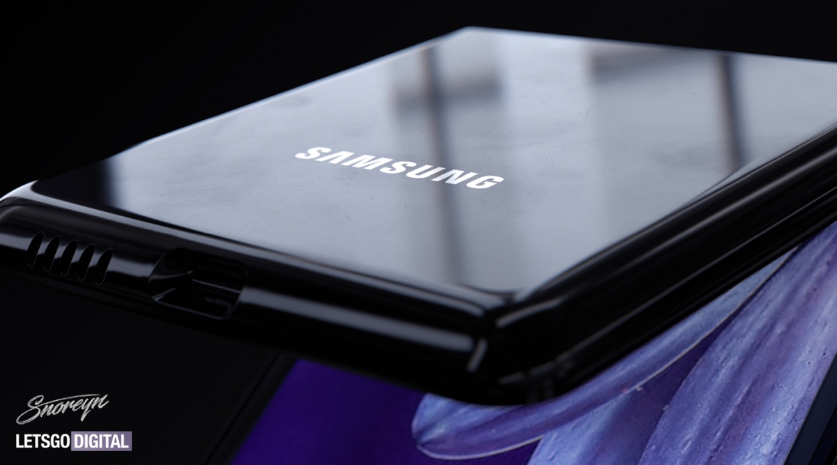 Samsung Galaxy Z Flip rendery - logo producenta