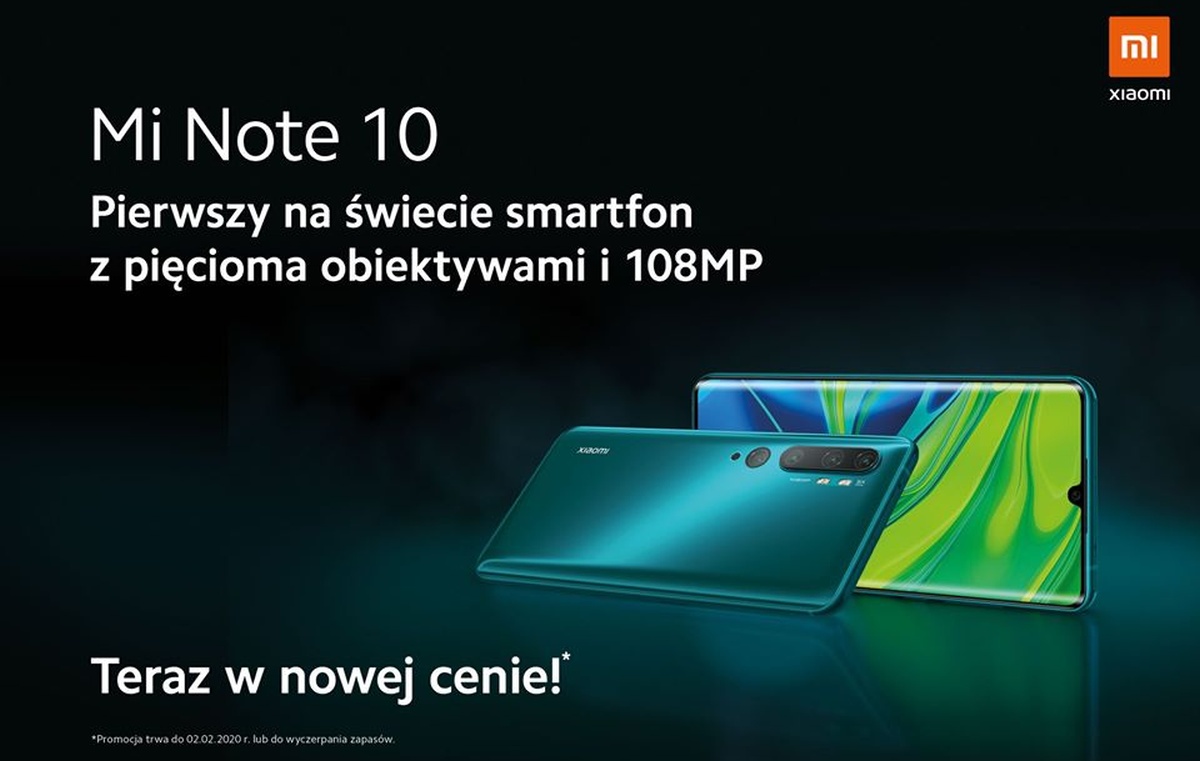 Xiaomi Mi Note 10 promocja