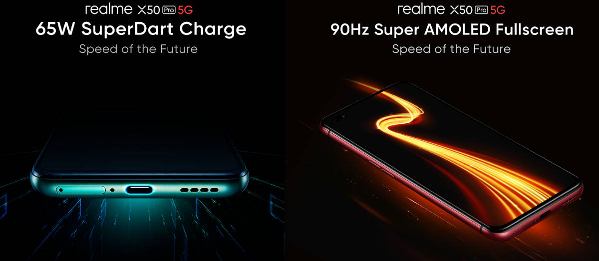 Realme X50 Pro 5G: bardzo szybkie ładowanie 65 W, ekran 90 Hz