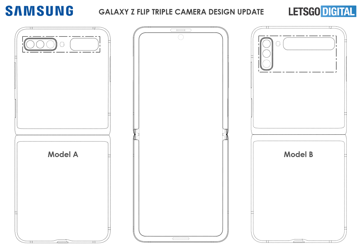 Możliwe projekty Samsunga Galaxy Z Flip 