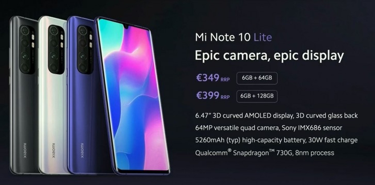 Xiaomi Mi Note 10 Lite cena