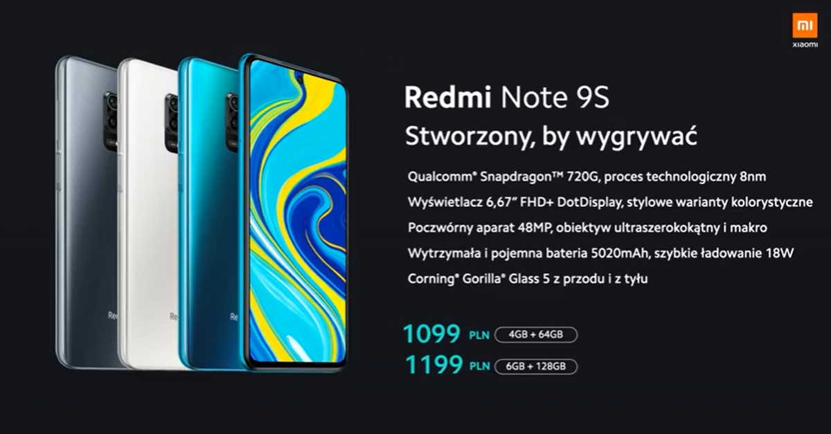 Redmi Note 9S ceny w Polsce