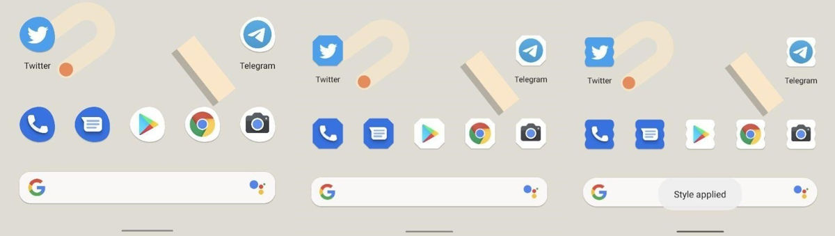 Android 11 beta – nowe kształty ikon