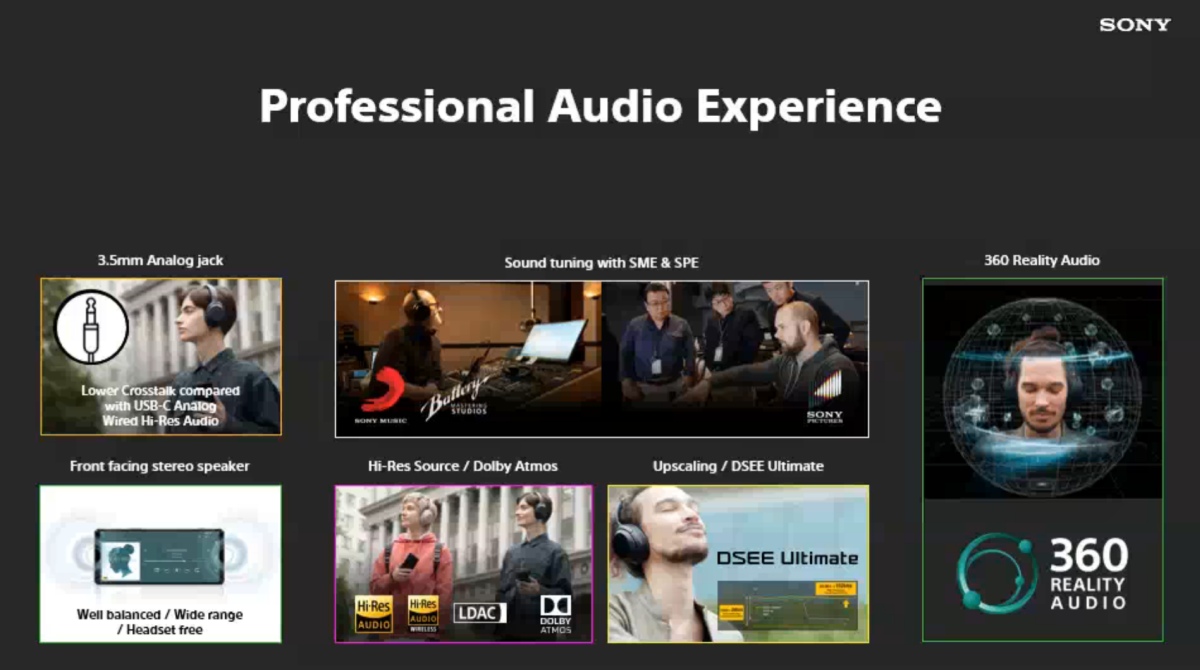 Sony Xperia 1 II doświadczenia audio