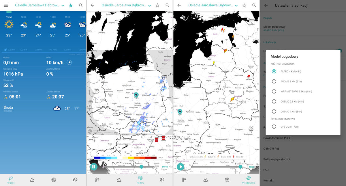 Meteo IMGW – prognoza dla polski, radar burz i ostrzeżenia