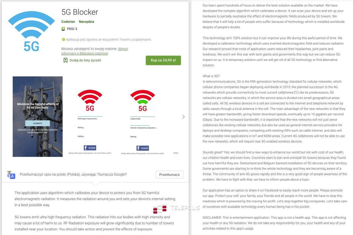 5G Blocker w Google Play