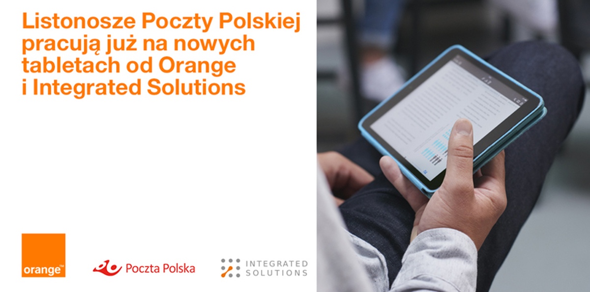 Orange Poczta Polska tablety dla listonoszy baner