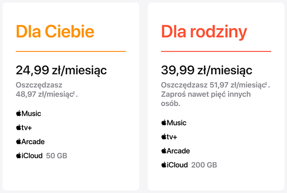 Apple One polska cena