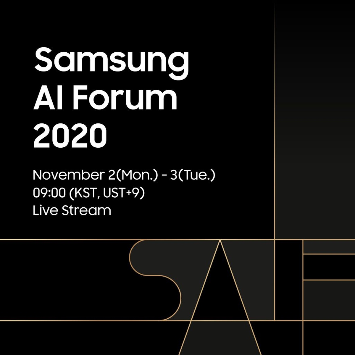 Samsung AI Forum 2020 baner