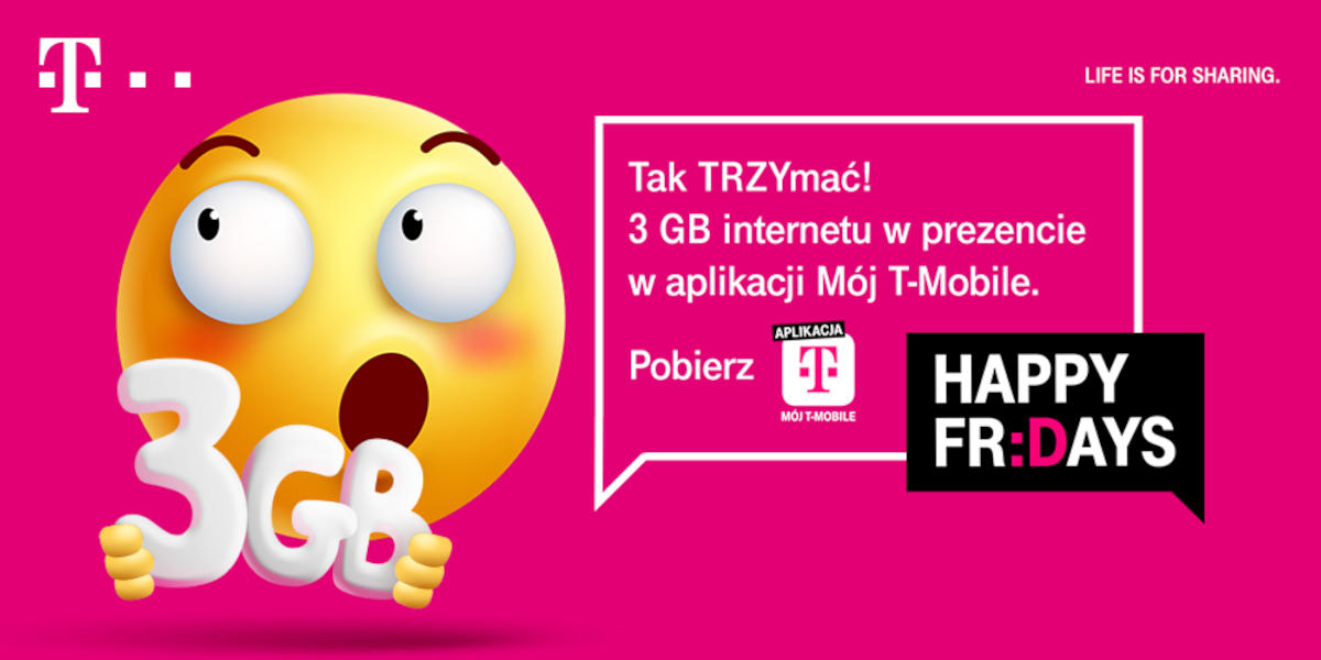 T-Mobile Happy Fridays 3 GB za darmo