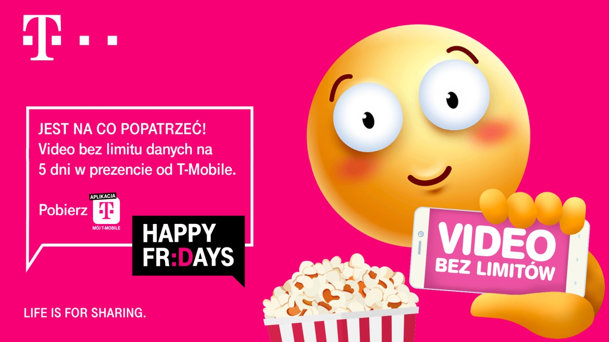 T-Mobile Happy Fridays video bez limitów 5 dni
