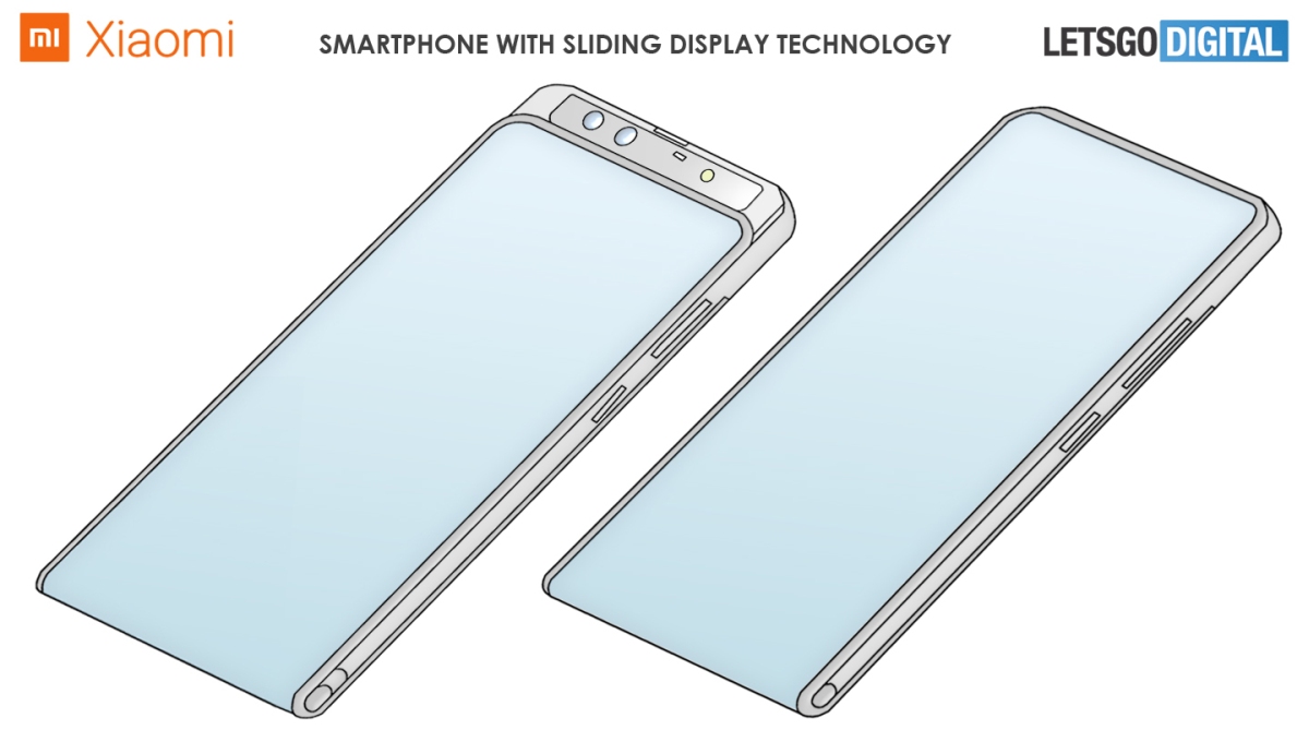 Xiaomi patent rozsuwany smartfon szkic