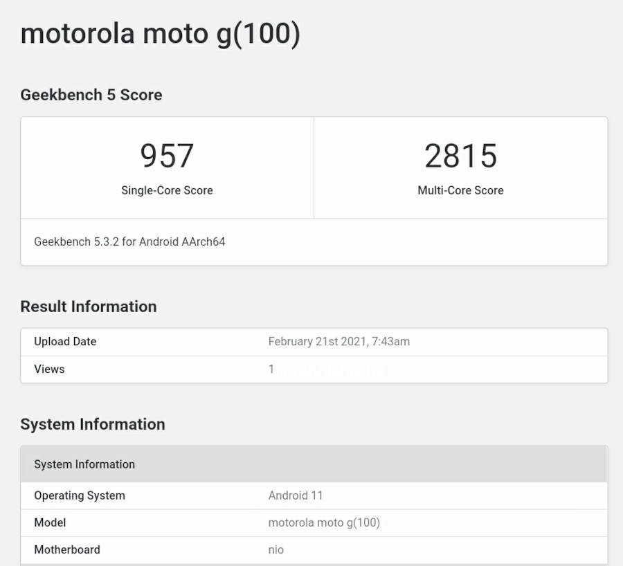 Motorola Moto G100 z 5G nadchodzi. Najmocniejszy model z serii G