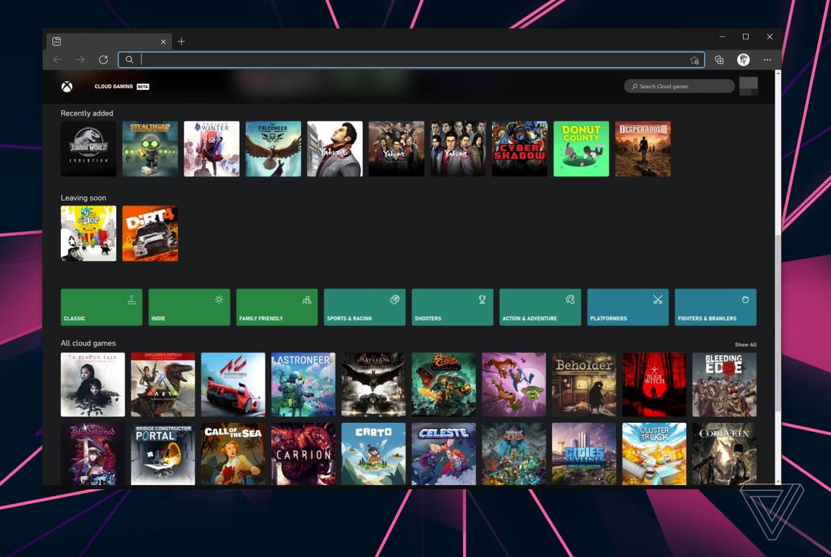 Xbox Game Streaming (Microsoft xCloud) w przeglądarce