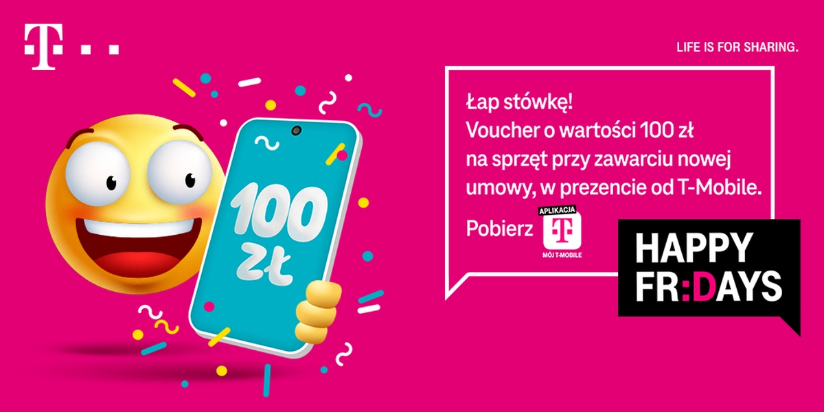T-Mobile Happy Friday 100 zł na smartfon