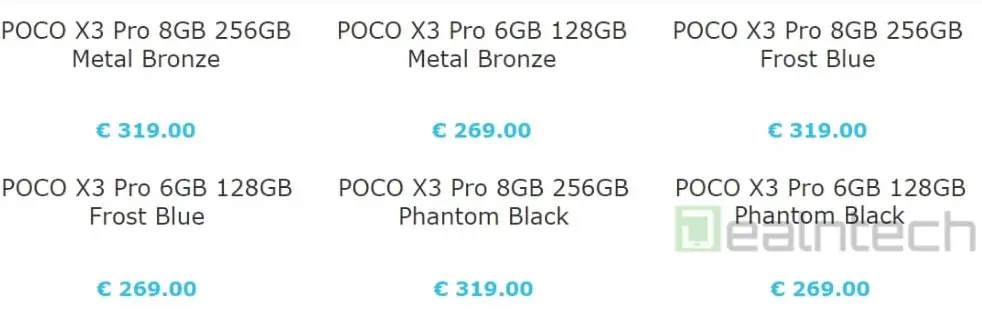 Xiaomi POCO X3 Pro ceny