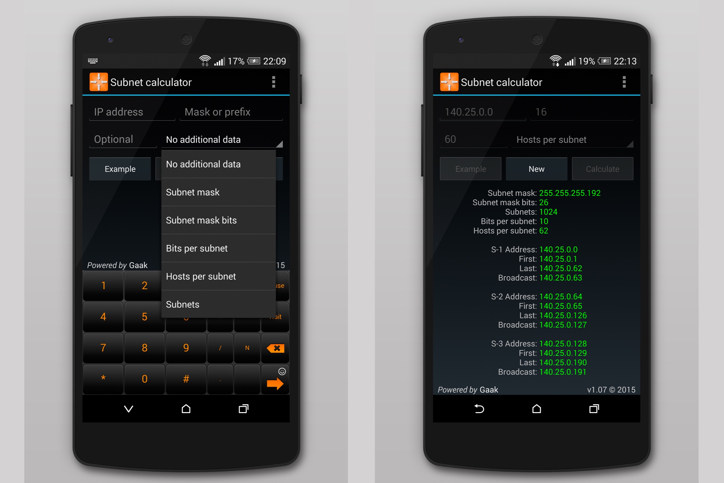 Subnet Calculator – kalkulator maski podsieci dla Androida