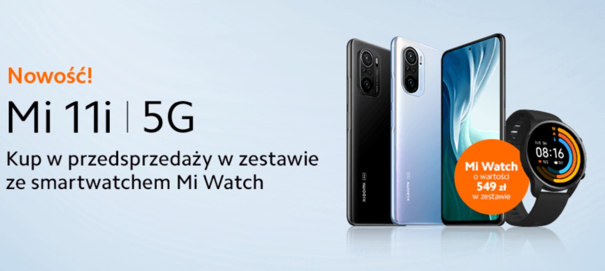Xiaomi Mi 11i przedsprzedaż Mi Watch w prezencie