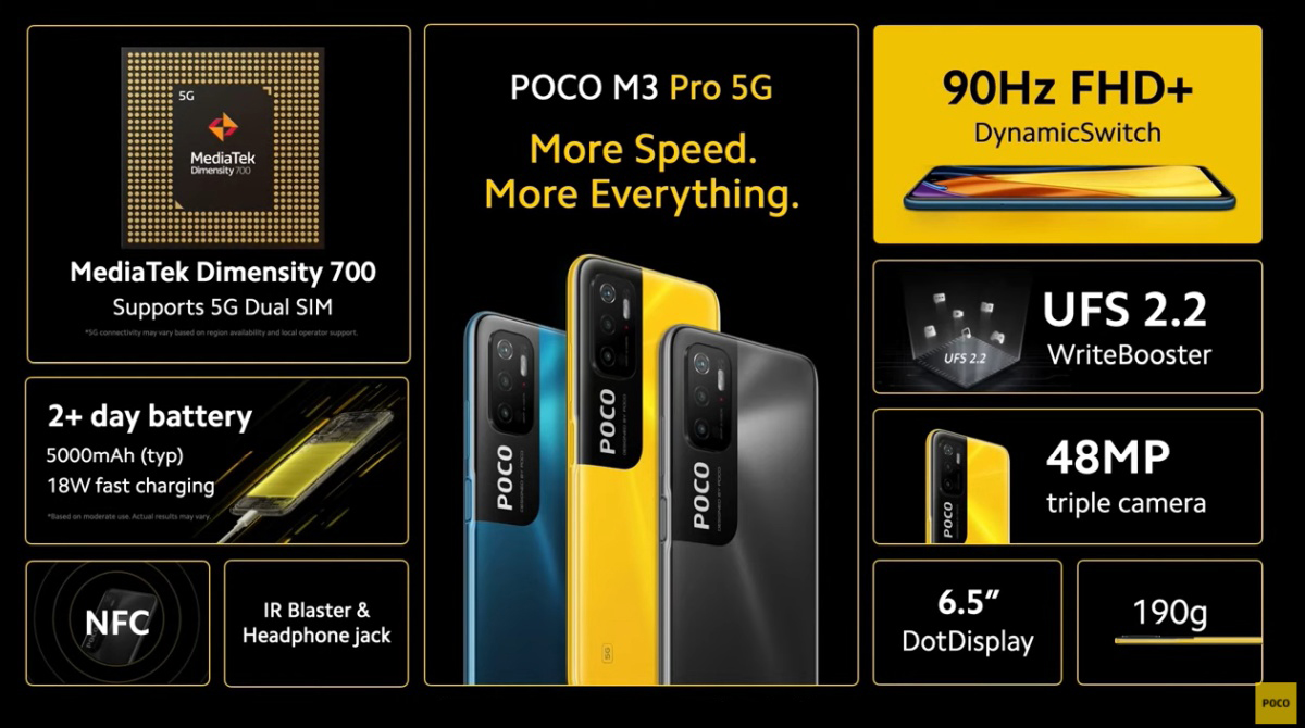 Xiaomi Poco M3 Pro 5G spec
