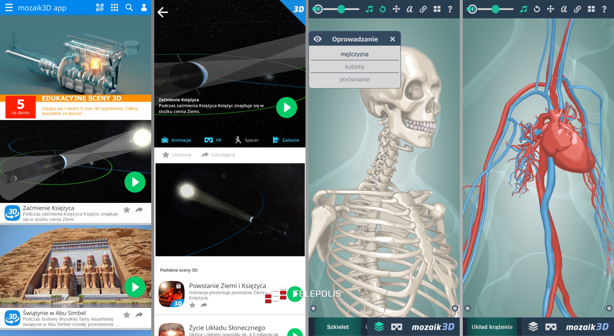 Mozaik 3D – aplikacja dla Androida z modelami edukacyjnymi