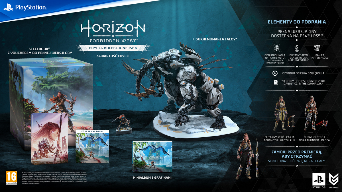 Horizon Forbidden West - aktualizacja do PS5 tylko w wersji Deluxe