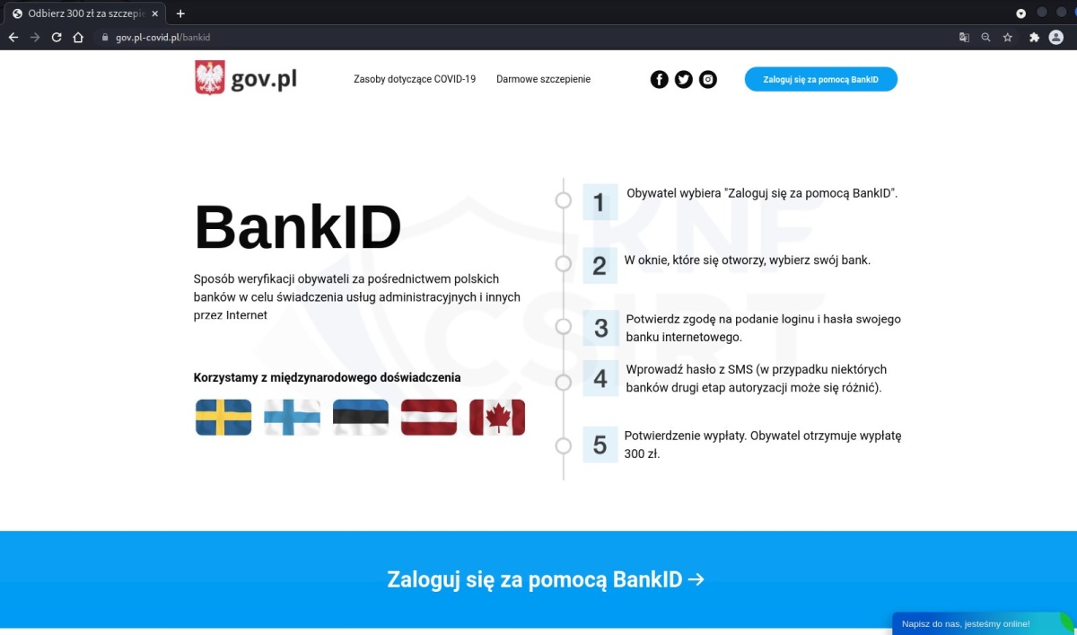 300 zł za szczepienie BankID oszustwo