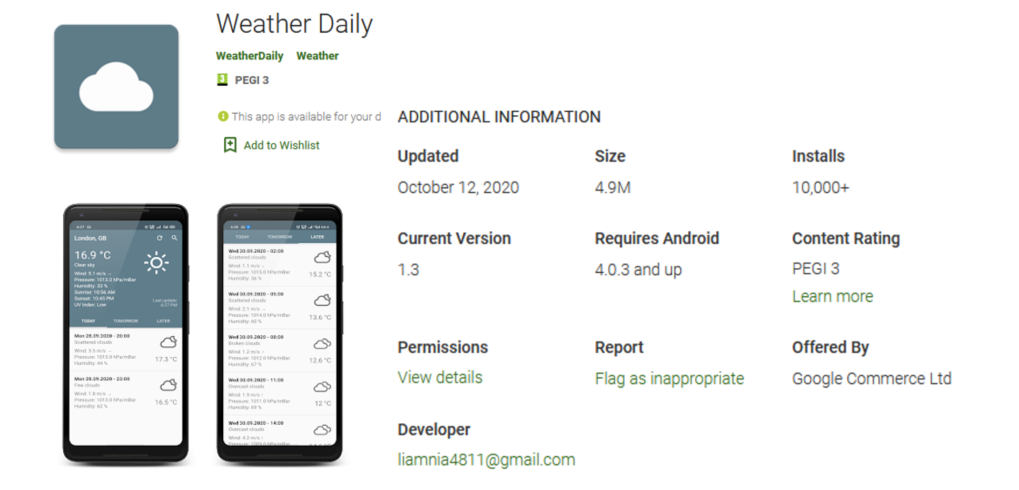 Google Play: strzeż się tych apek pogodowych. Mają trojana bankowego