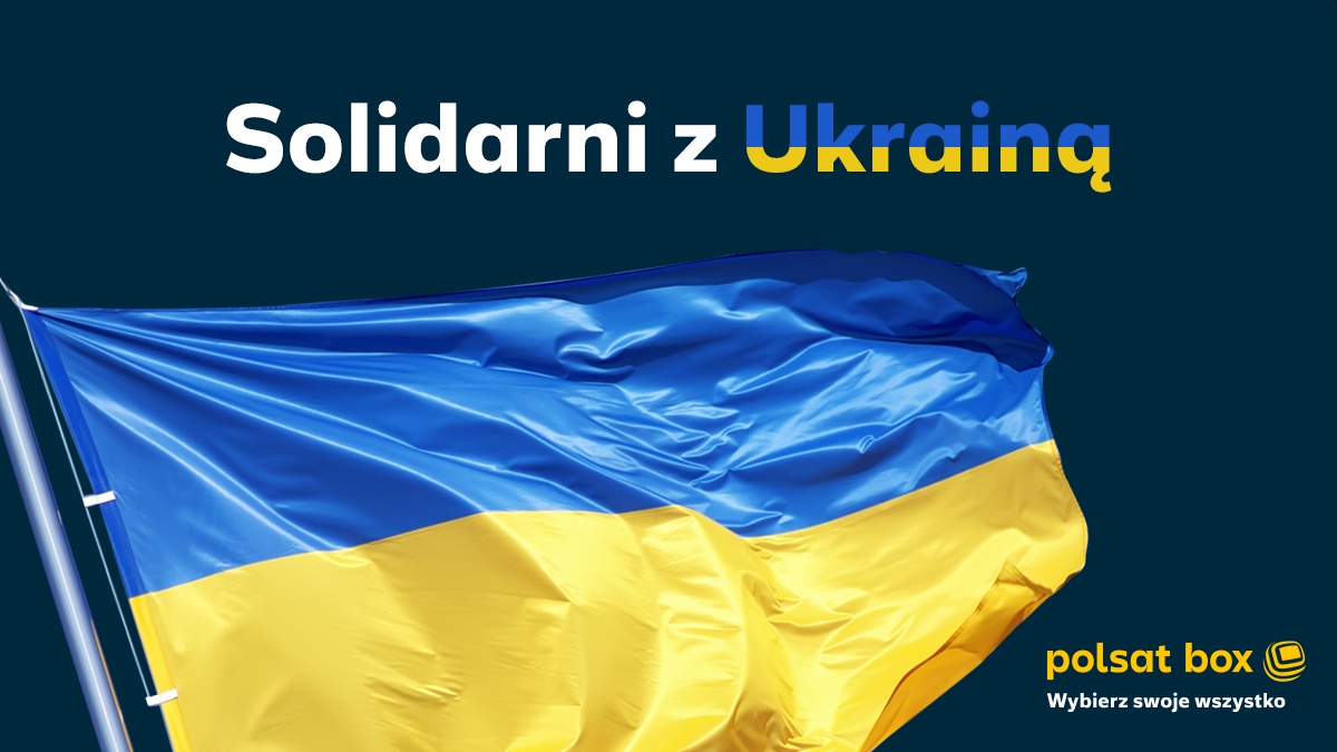 Polsat Box solidarni z Ukrainą baner