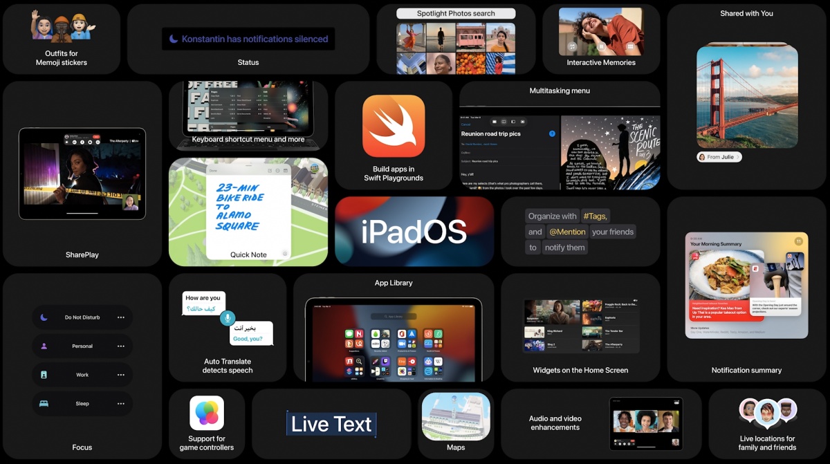 iPadOS screen