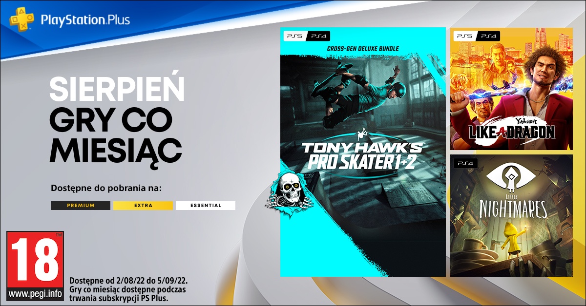 PlayStation Plus sierpień 2022 baner
