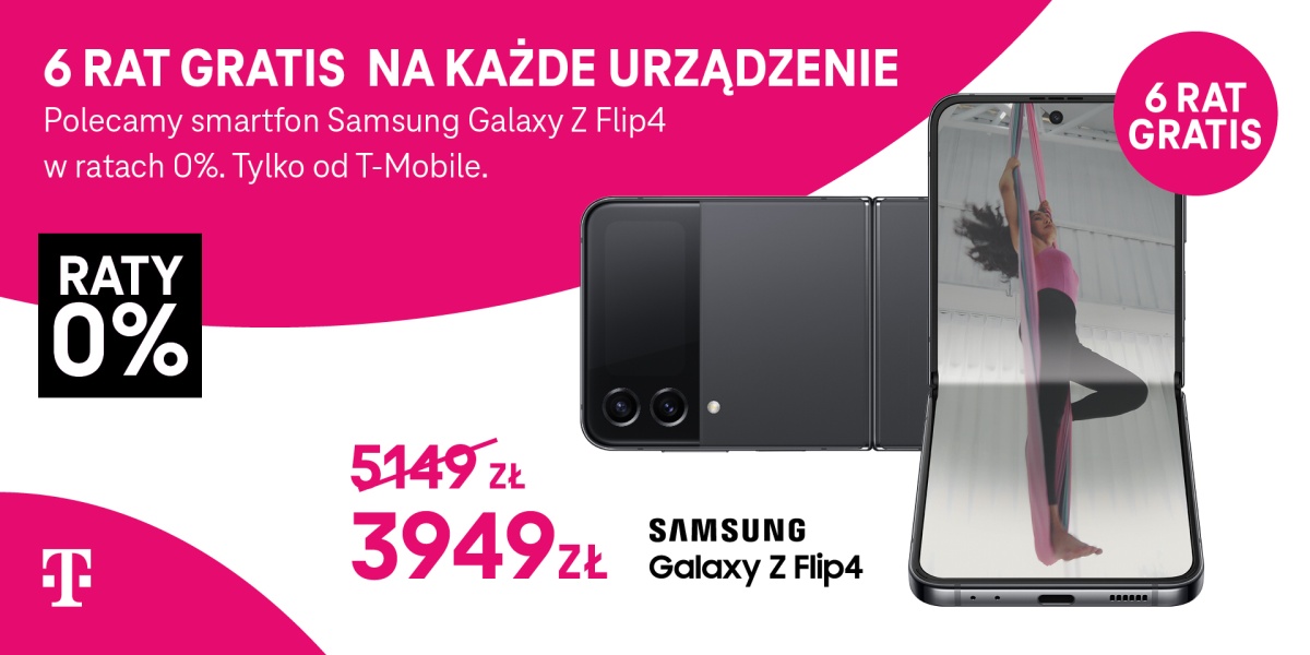 Samsung Galaxy Z Flip4 w T-Mobile baner