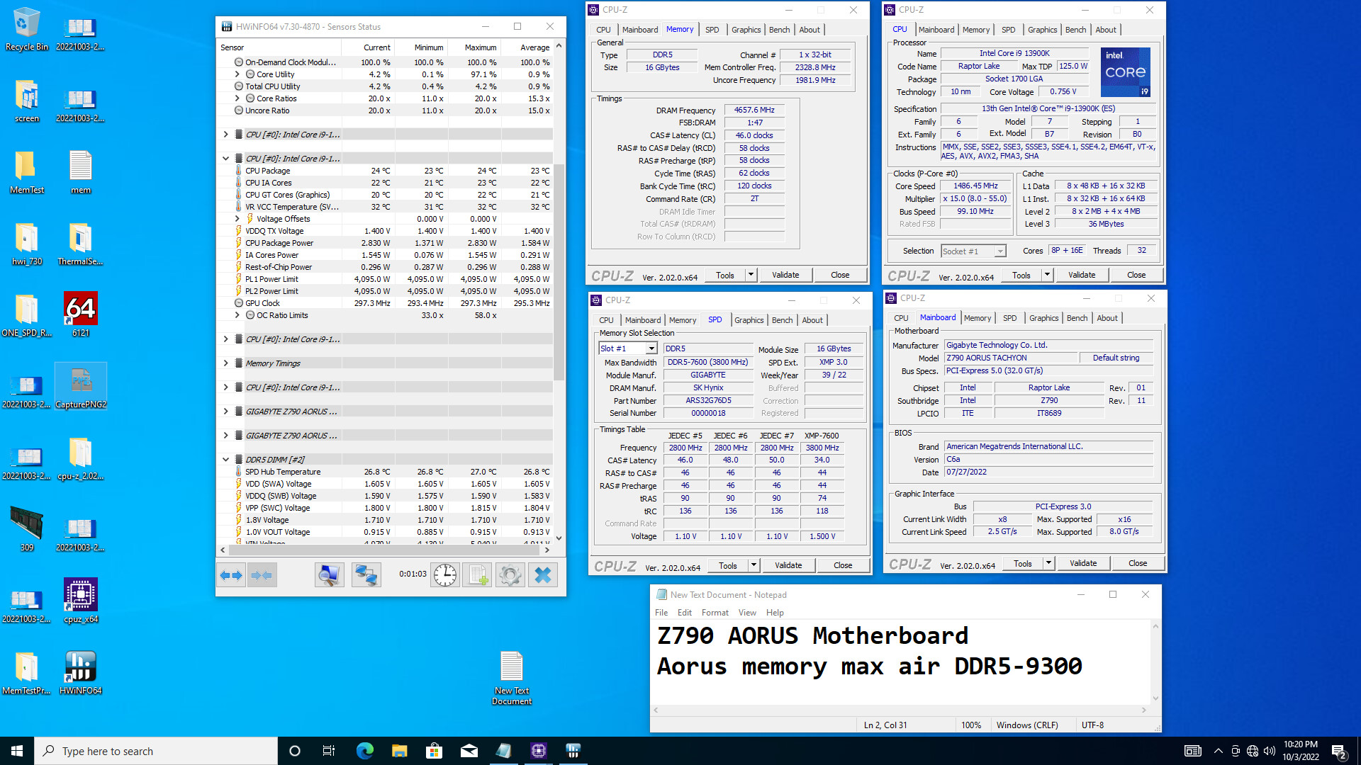 Intel obsługuje już pamięci RAM DDR5 9300 MHz