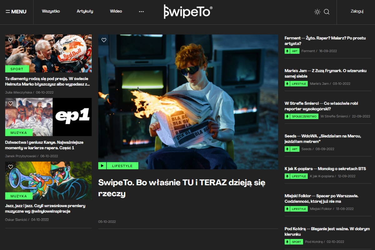 SwipeTo.pl screen